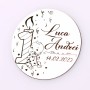 Bănuț argint moț băiat, lumânare 1 anișor, 22 mm