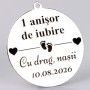 Bănuț argint moț „1 anișor de iubire”, 22 mm