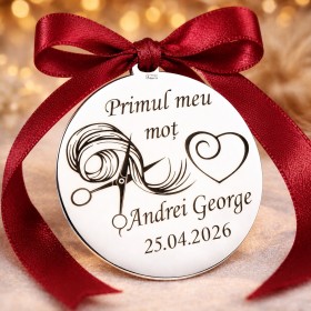 Bănuț argint moț „Primul meu moț”, 22 mm