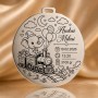 Bănuț argint moț cu elefant în trenuleț, 22 mm