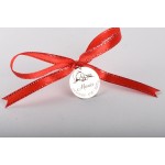 Banut personalizabil din argint cu bebelus 22mm pentru Botez - Mot - Scaldat