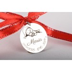 Banut personalizabil din argint cu bebelus 22mm pentru Botez - Mot - Scaldat