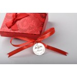 Banut personalizabil din argint cu bebelus 22mm pentru Botez - Mot - Scaldat