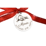 Banut personalizabil din argint cu bebelus 22mm pentru Botez - Mot - Scaldat